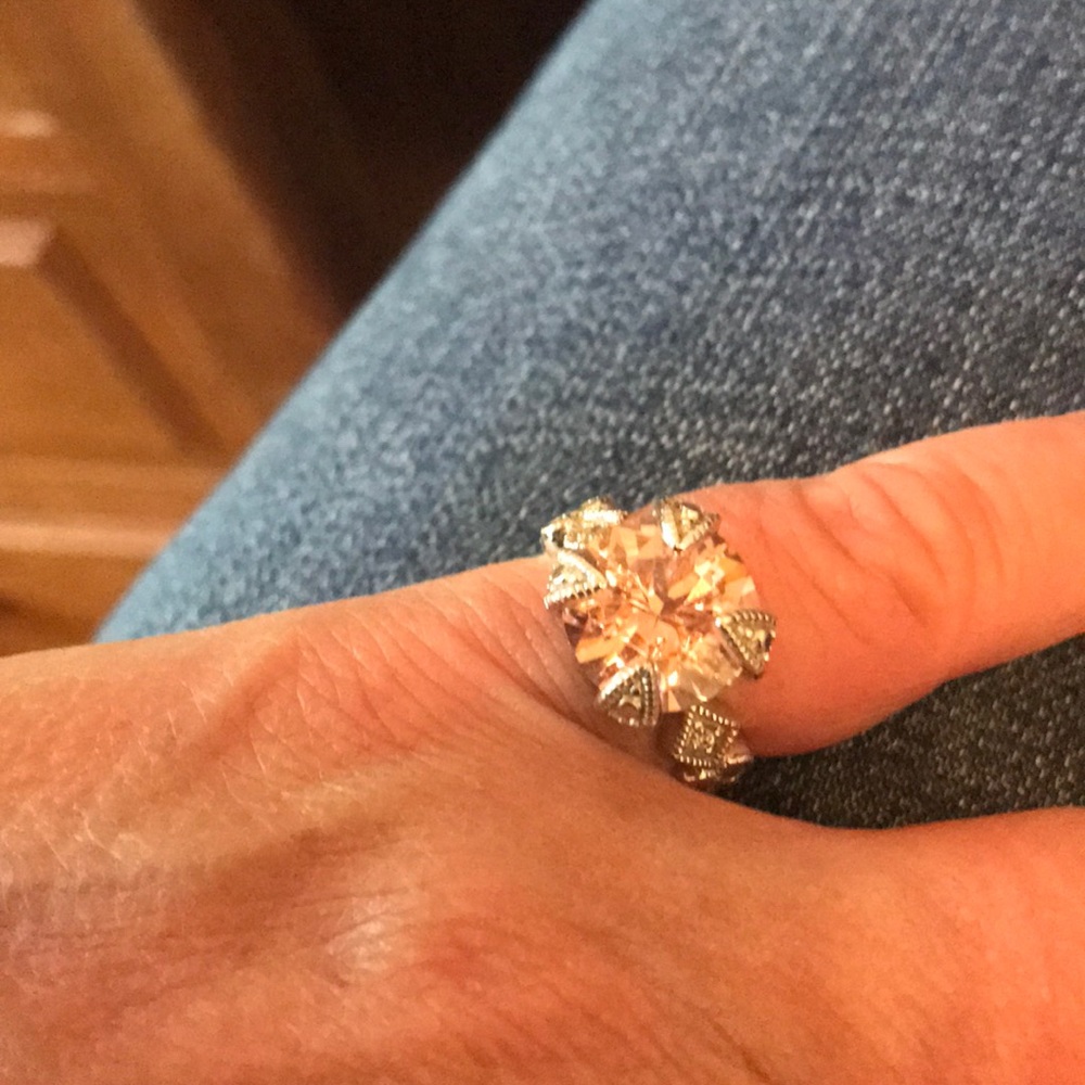 Pink stone ring
